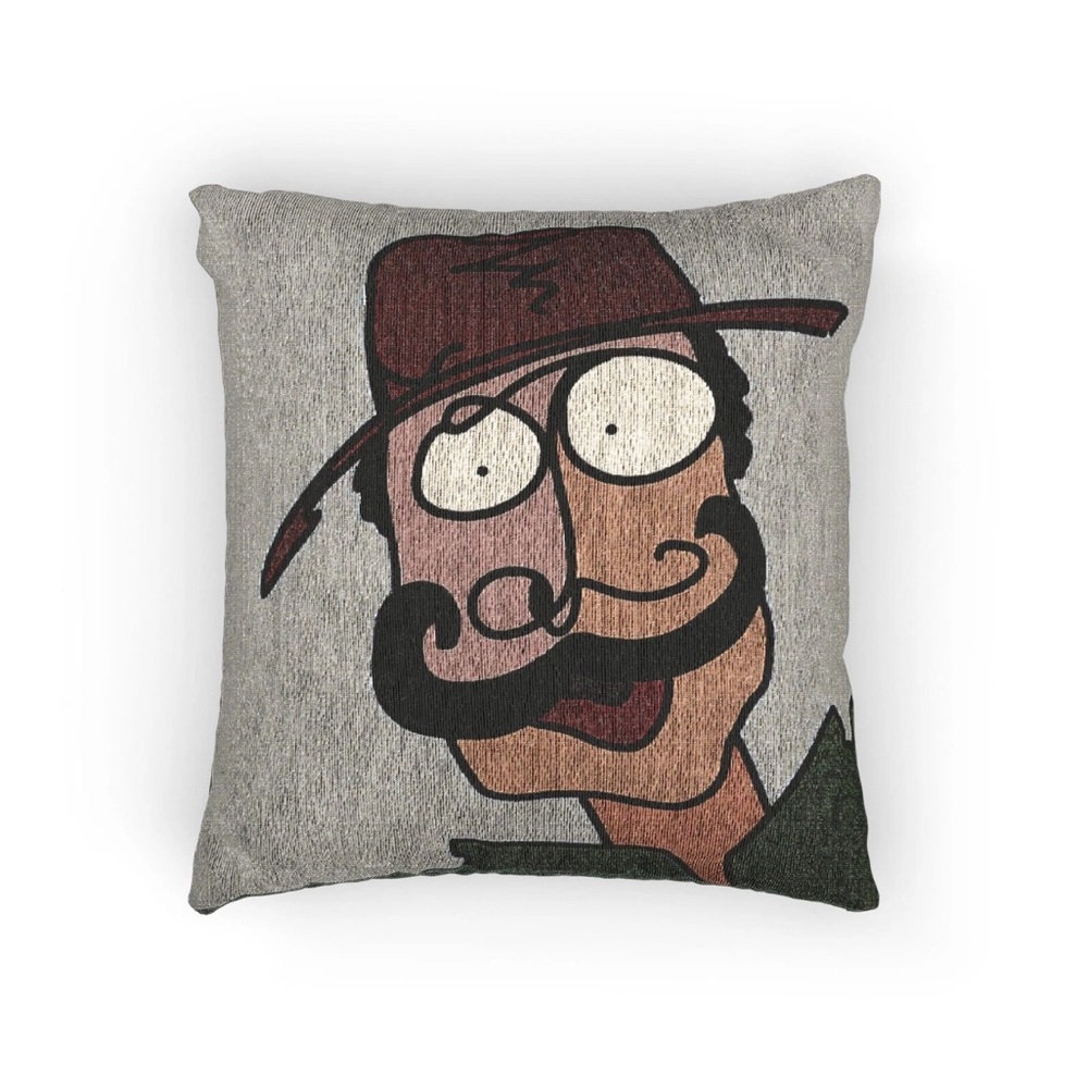 Gray Cartoon Character Throw People Pillow Zigfried Willis